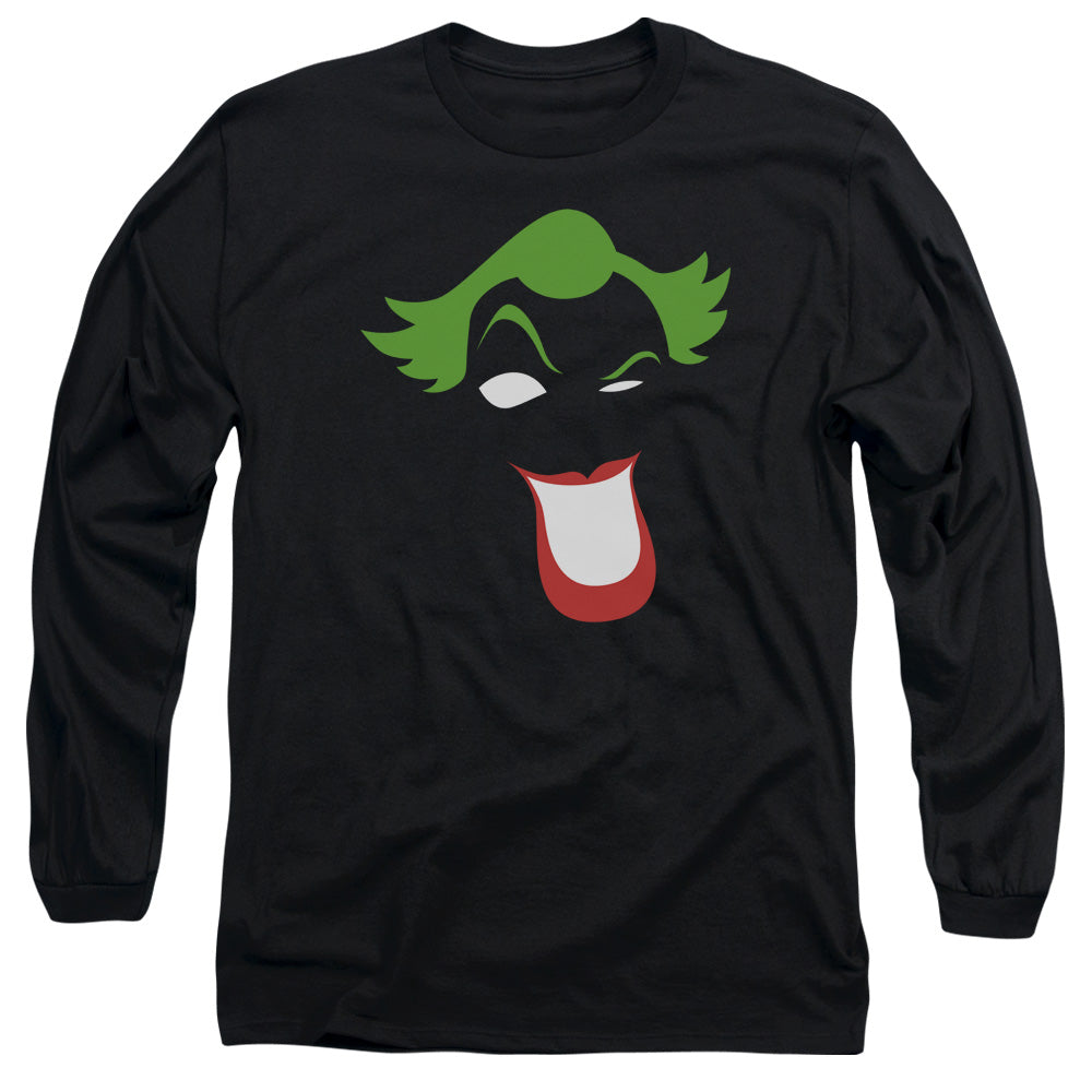 Batman Joker Simplified Mens Long Sleeve Shirt Black