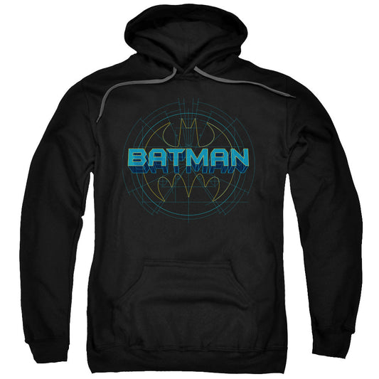 Batman Bat Tech Logo Mens Hoodie Black