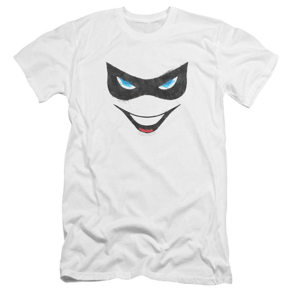 Batman Harley Face Premium Bella Canvas Slim Fit Mens T Shirt White