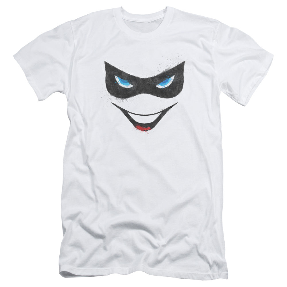 Batman Harley Face Slim Fit Mens T Shirt White