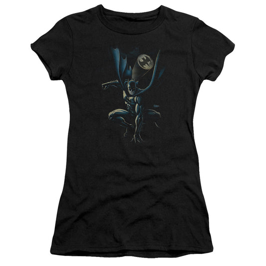 Batman Calling All Bats Junior Sheer Cap Sleeve Womens T Shirt Black