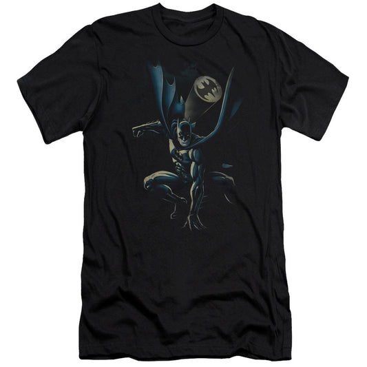 Batman Calling All Bats Premium Bella Canvas Slim Fit Mens T Shirt Black