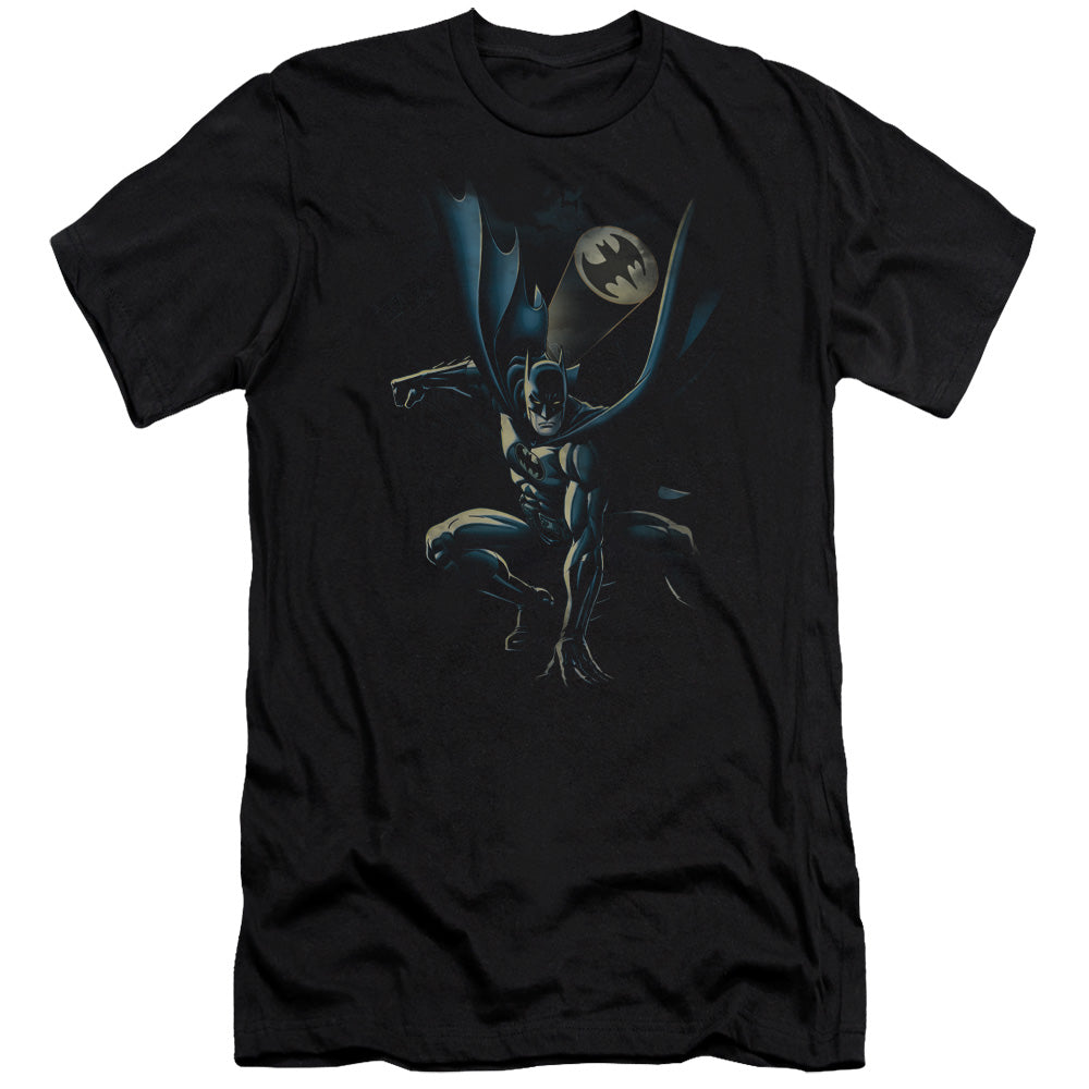 Batman Calling All Bats Slim Fit Mens T Shirt Black
