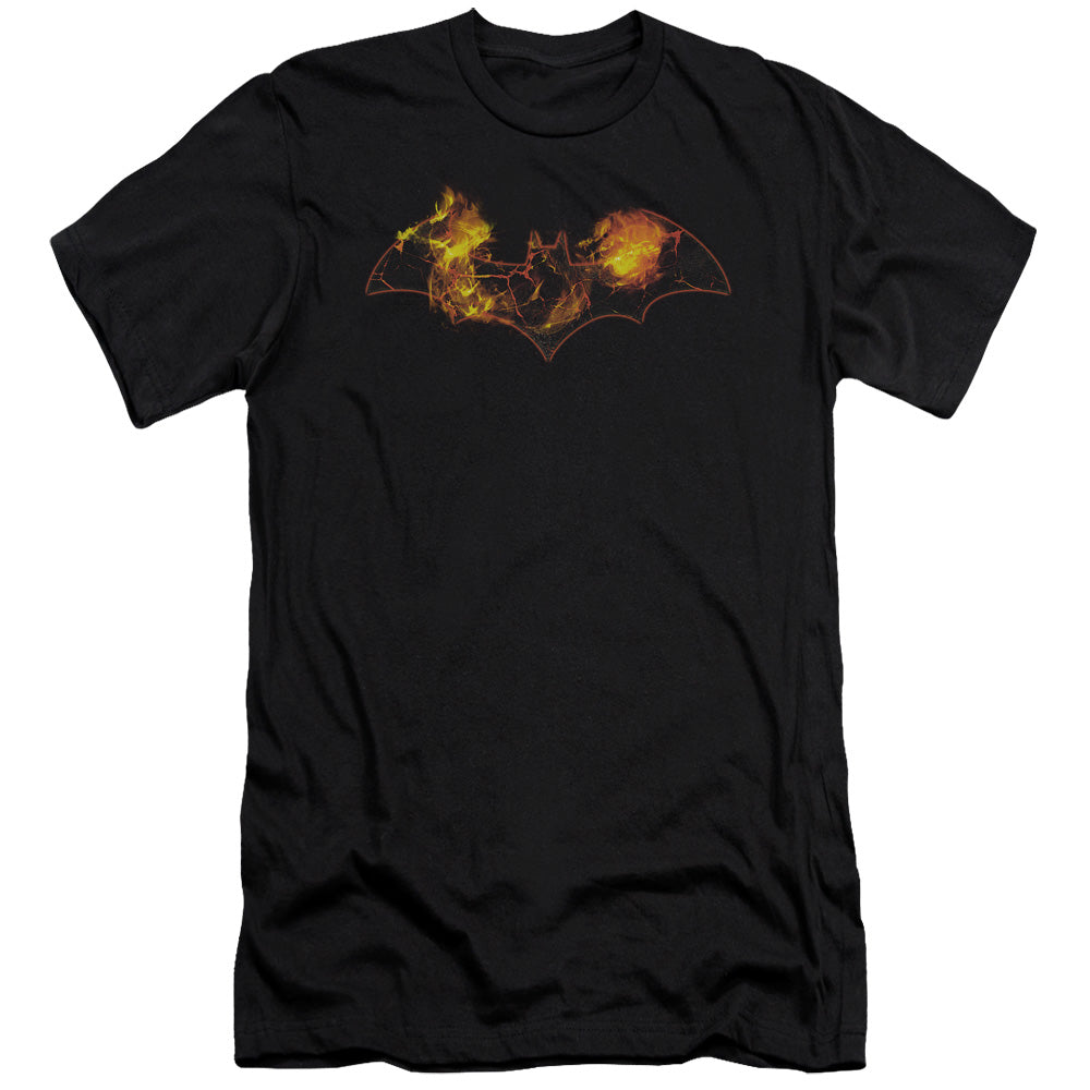 Batman Molten Logo Slim Fit Mens T Shirt Black
