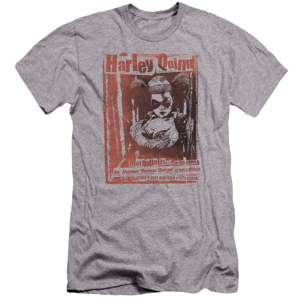 Batman Dr Quinn Premium Bella Canvas Slim Fit Mens T Shirt Athletic Heather