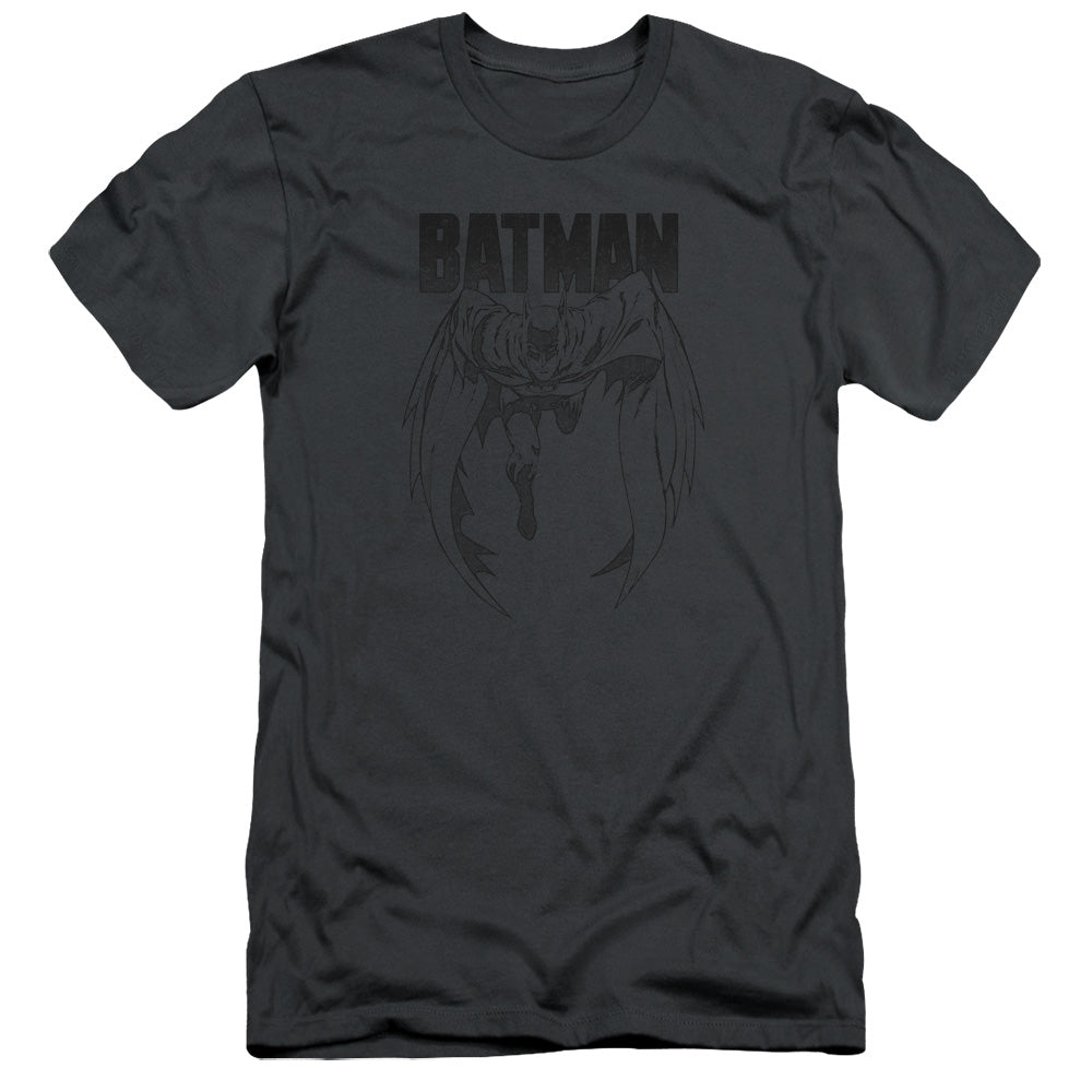 Batman Grey Noise Slim Fit Mens T Shirt Charcoal