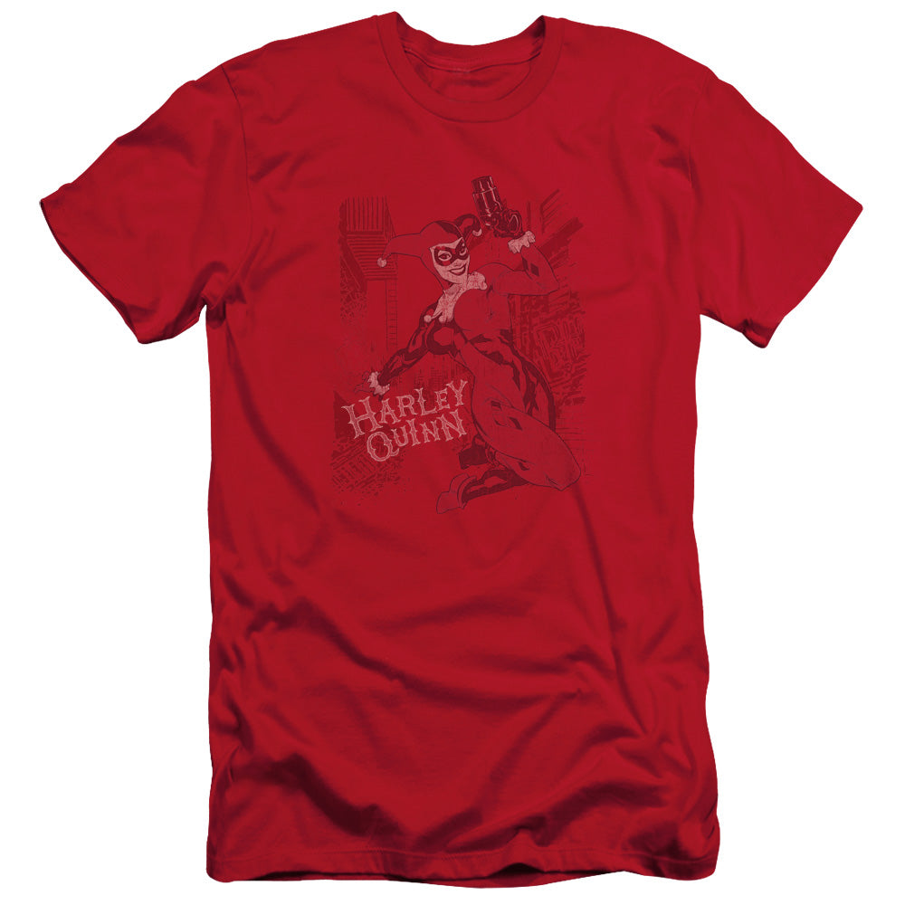 Batman Harleys Packing Slim Fit Mens T Shirt Red