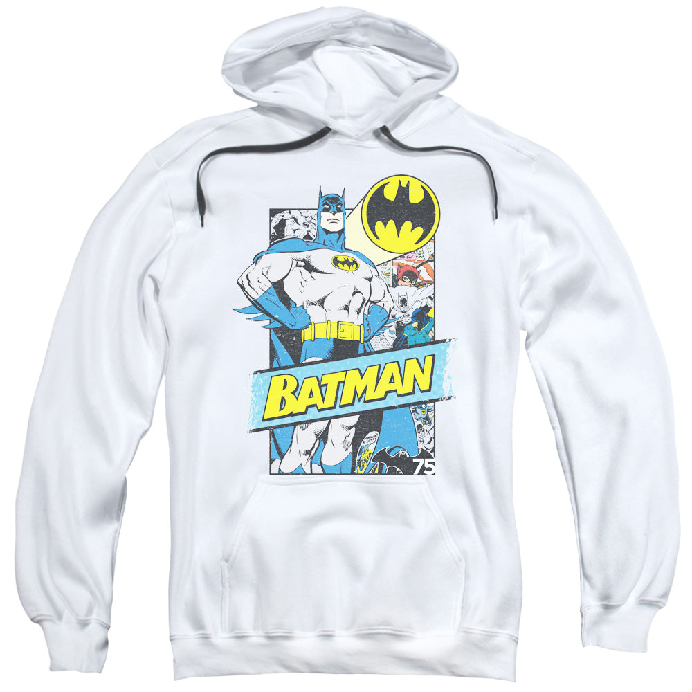 Batman Out Of The Pages Mens Hoodie White