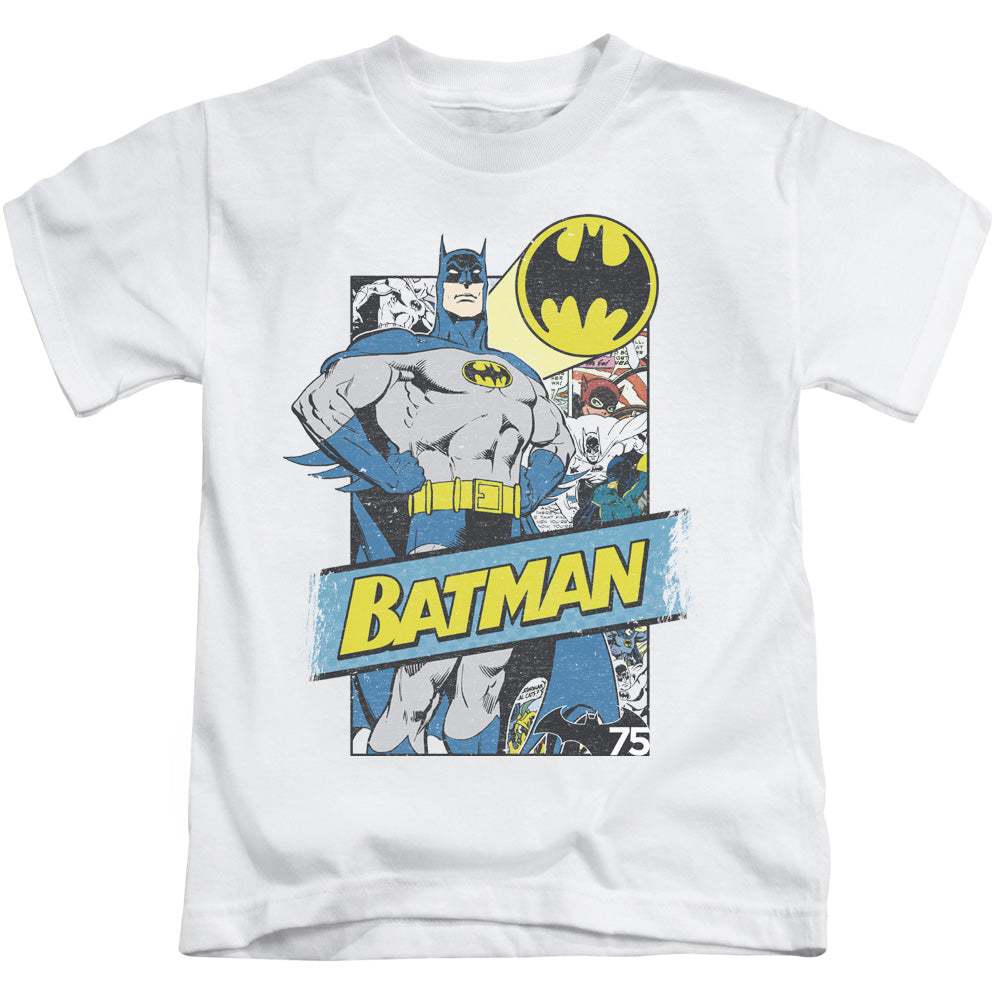 Batman Out Of The Pages Juvenile Kids Youth T Shirt White