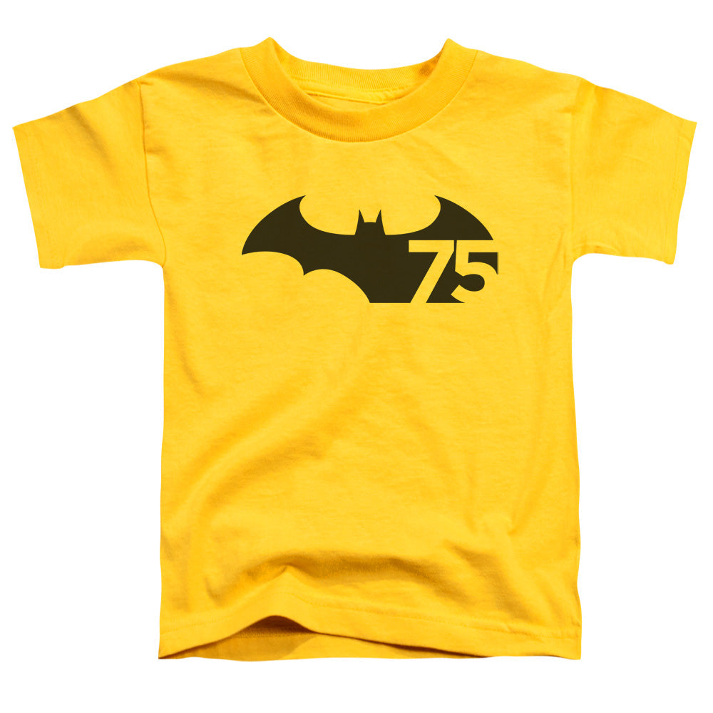 Batman 75 Logo Toddler Kids Youth T Shirt Yellow