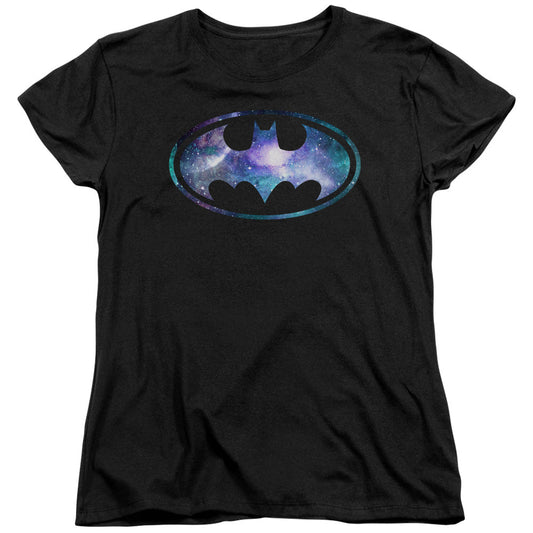 Batman Galaxy 2 Signal Womens T Shirt Black