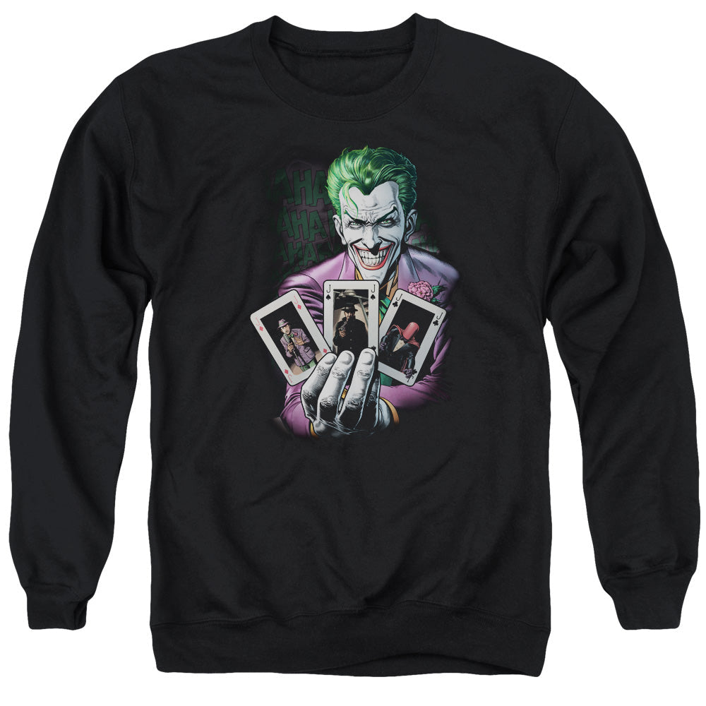 Batman 3 Of A Kind Mens Crewneck Sweatshirt Black
