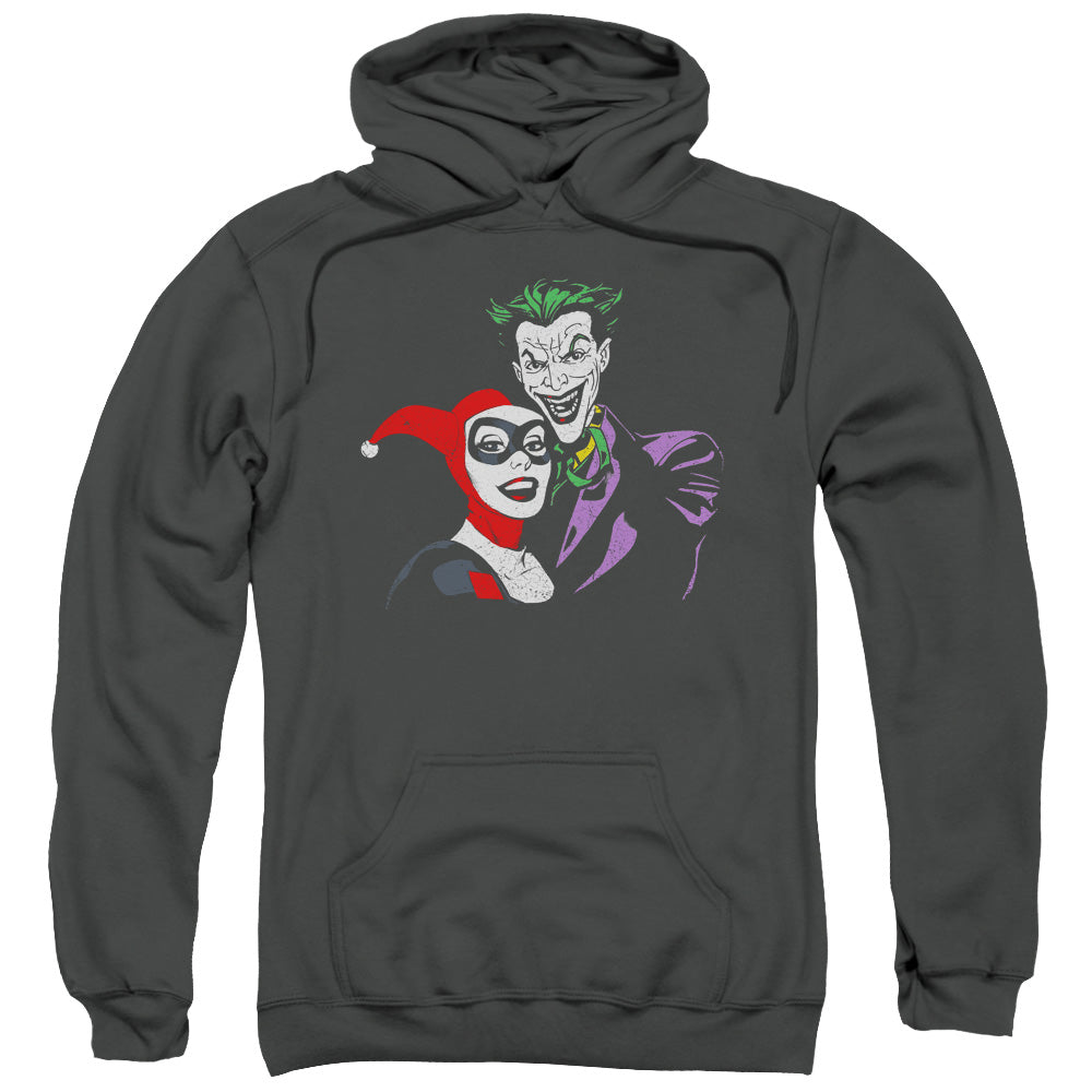 Batman Joker & Harley Mens Hoodie Charcoal