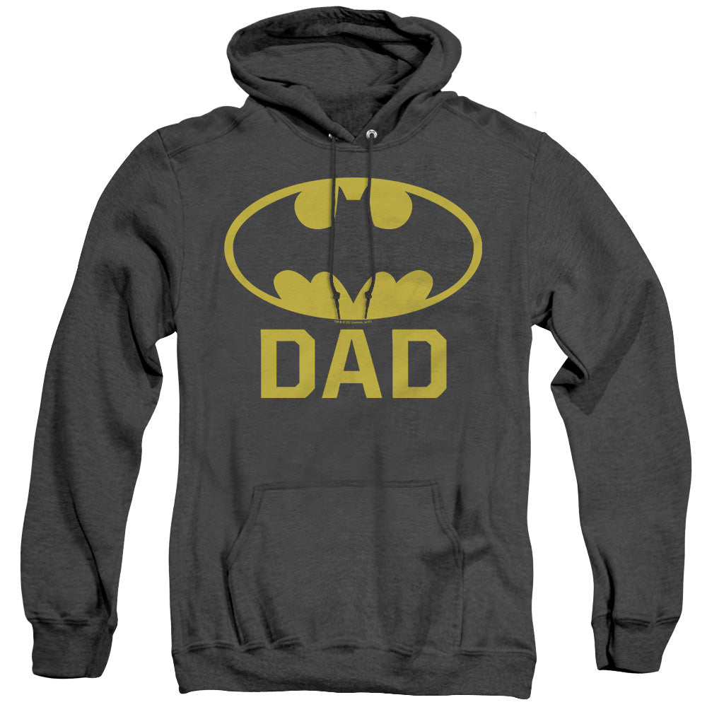 Batman Bat Dad Heather Mens Hoodie Black