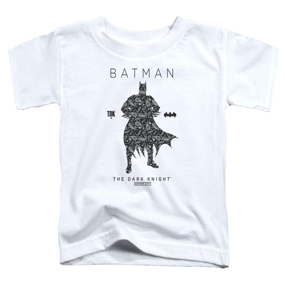 Batman Paislety Silhouete Toddler Kids Youth T Shirt White