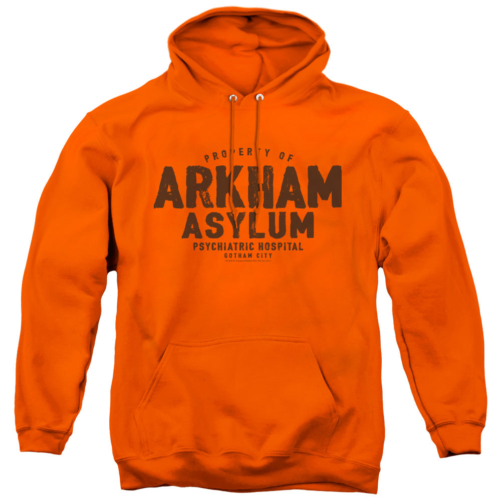 Batman Arkham Asylum Mens Hoodie Orange