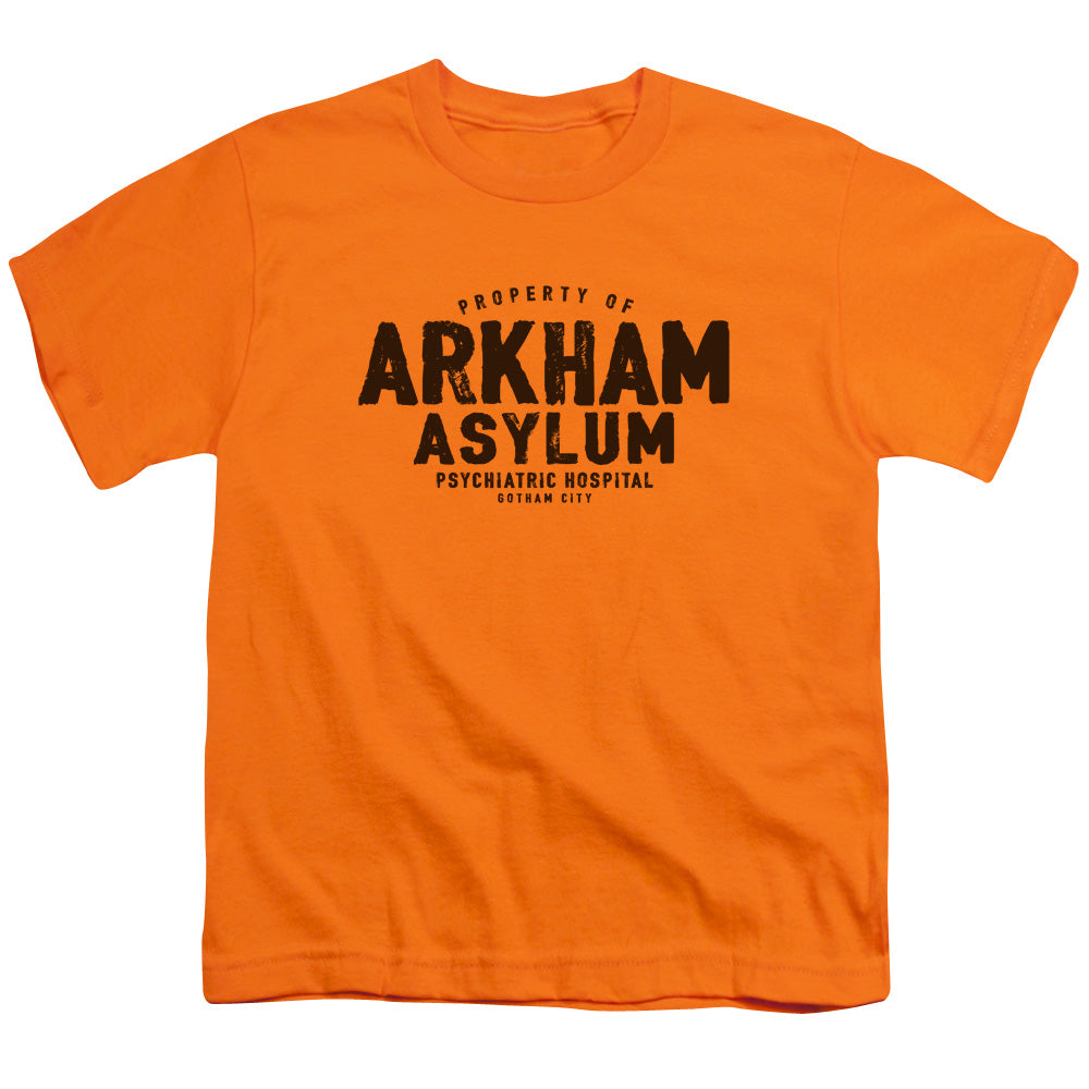 Batman Arkham Asylum Kids Youth T Shirt Orange