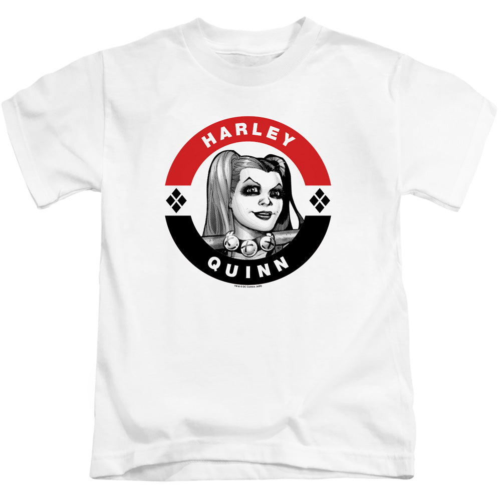 Batman Harley President Circle Juvenile Kids Youth T Shirt White