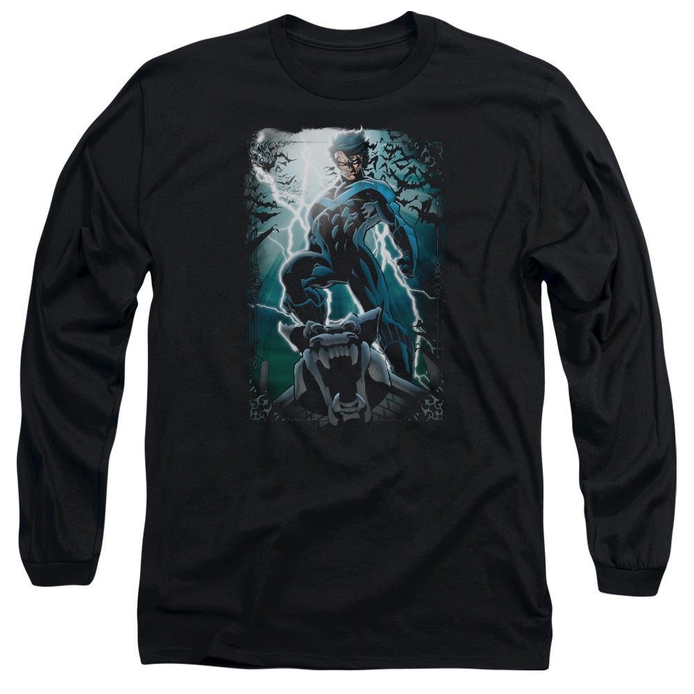 Batman Night Light Mens Long Sleeve Shirt Black