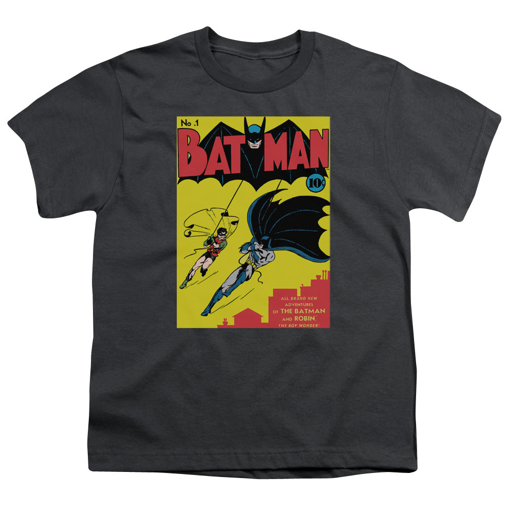 Batman Batman First Kids Youth T Shirt Charcoal
