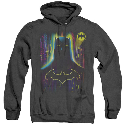 Batman Knight Lights Heather Mens Hoodie Black
