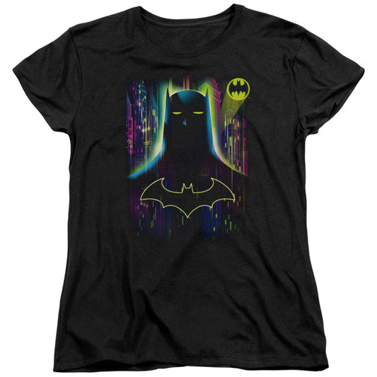 Batman Knight Lights Womens T Shirt Black Style001