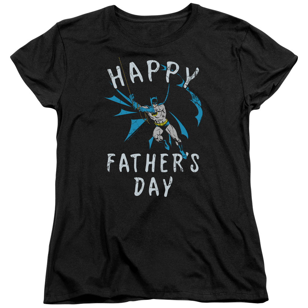 Batman Fathers Day Womens T Shirt Black Style001