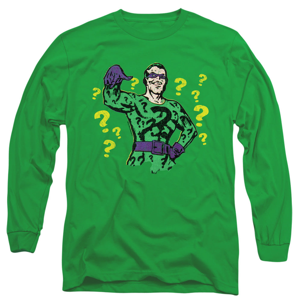 Batman Diseased Criminal Mens Long Sleeve Shirt Kelly Green
