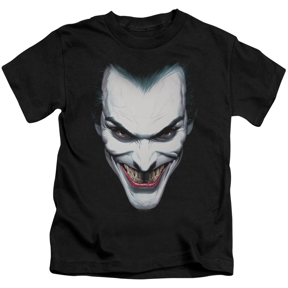 Batman Joker Portrait Juvenile Kids Youth T Shirt Black