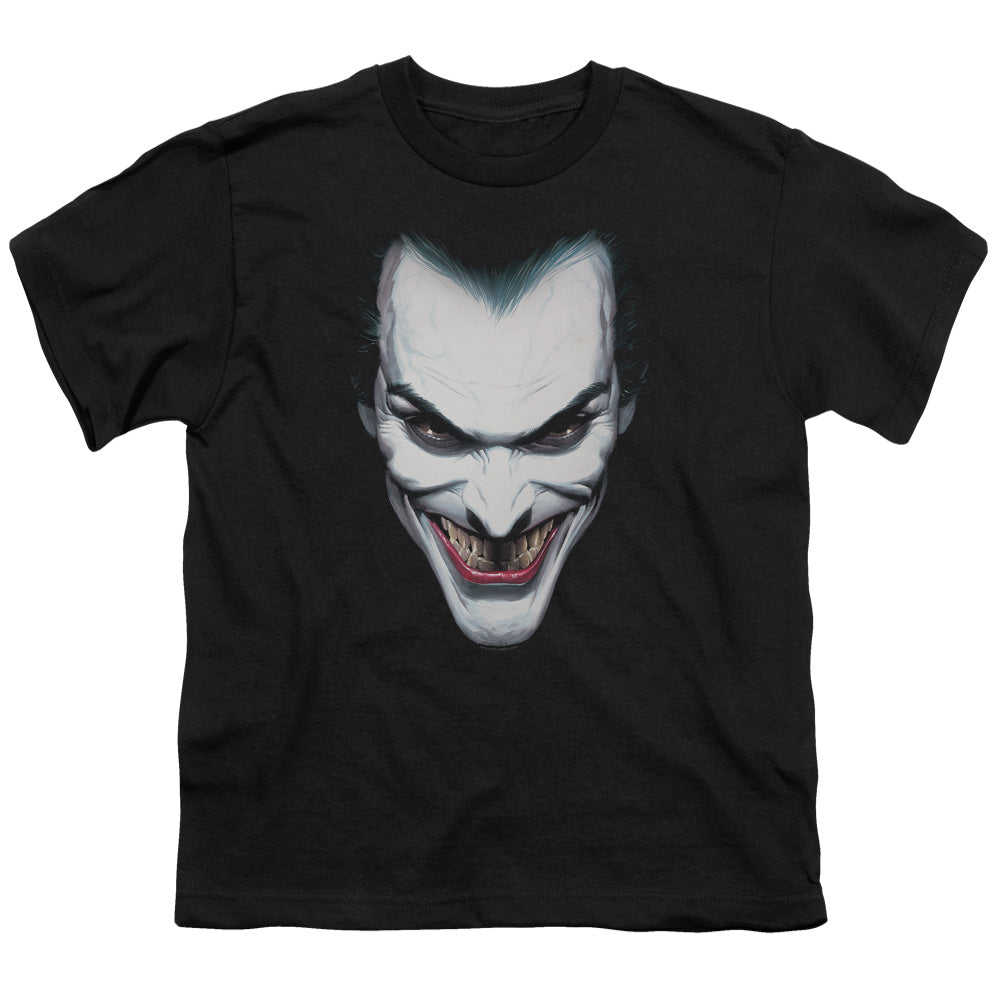 Batman Joker Portrait Kids Youth T Shirt Black