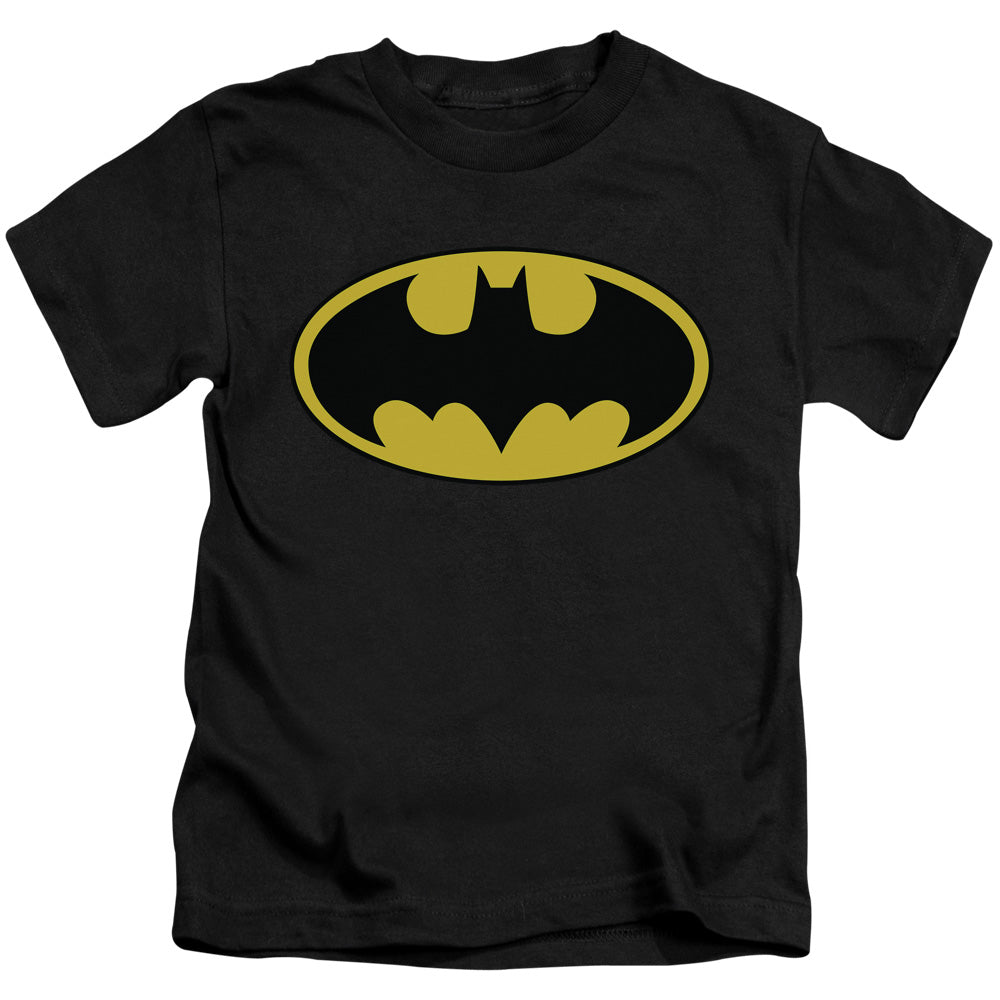 Batman Classic Logo Juvenile Kids Youth T Shirt Black