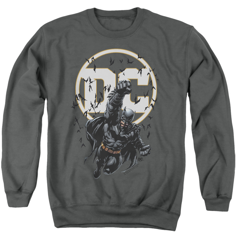 Batman Batman Dc Mens Crewneck Sweatshirt Charcoal