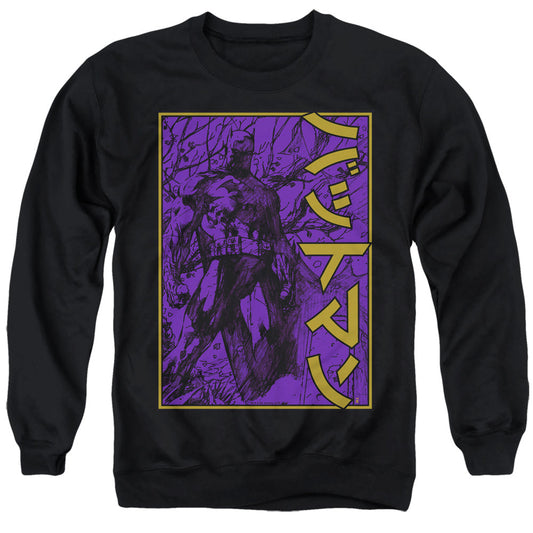 Batman Big Framed Kanji Mens Crewneck Sweatshirt Black