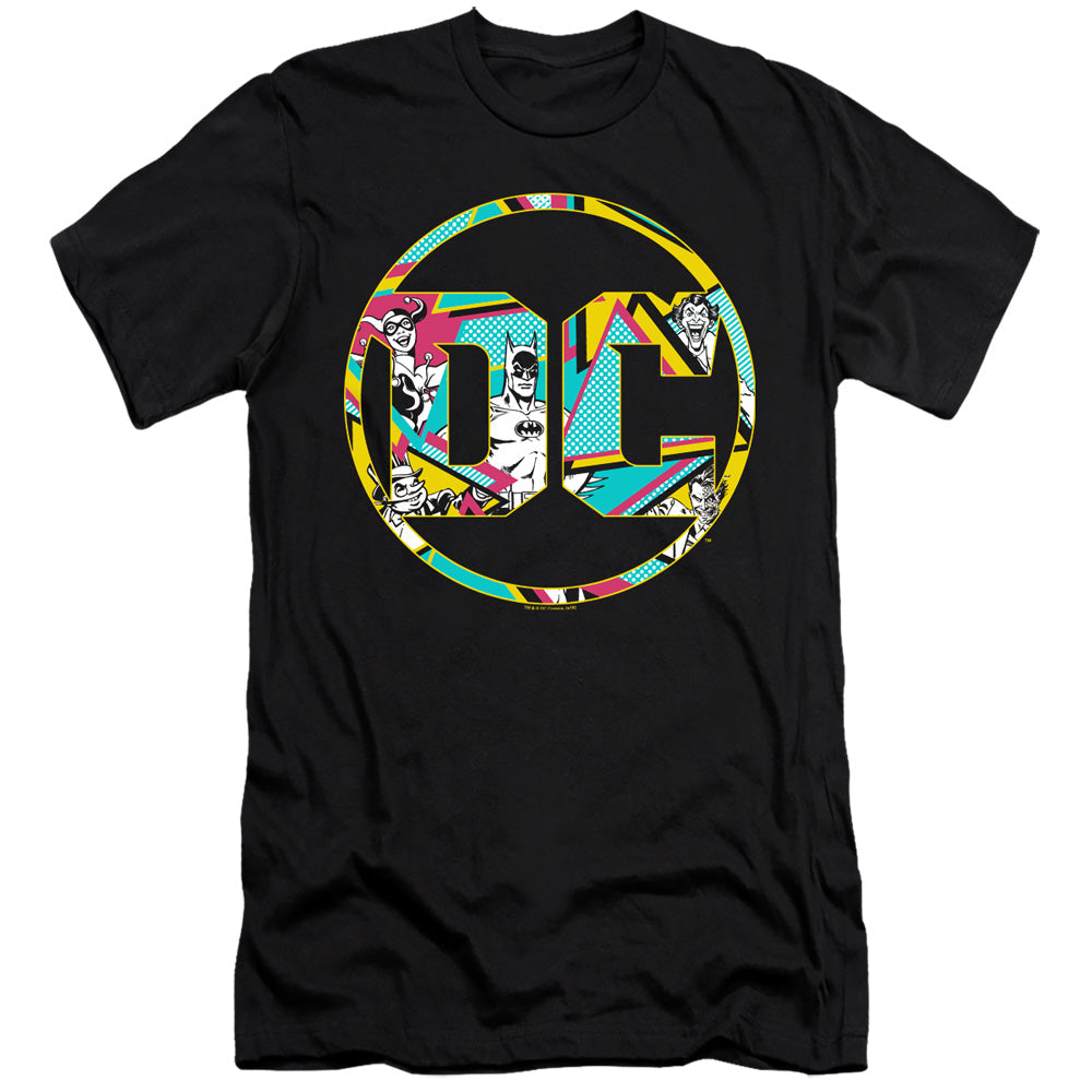 Batman 80s Bat Logo Premium Bella Canvas Slim Fit Mens T Shirt Black