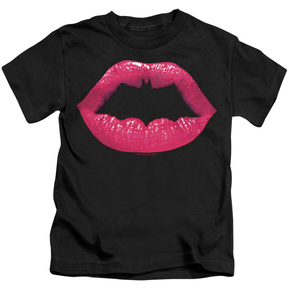 Batman Bat Kiss Juvenile Kids Youth T Shirt Black