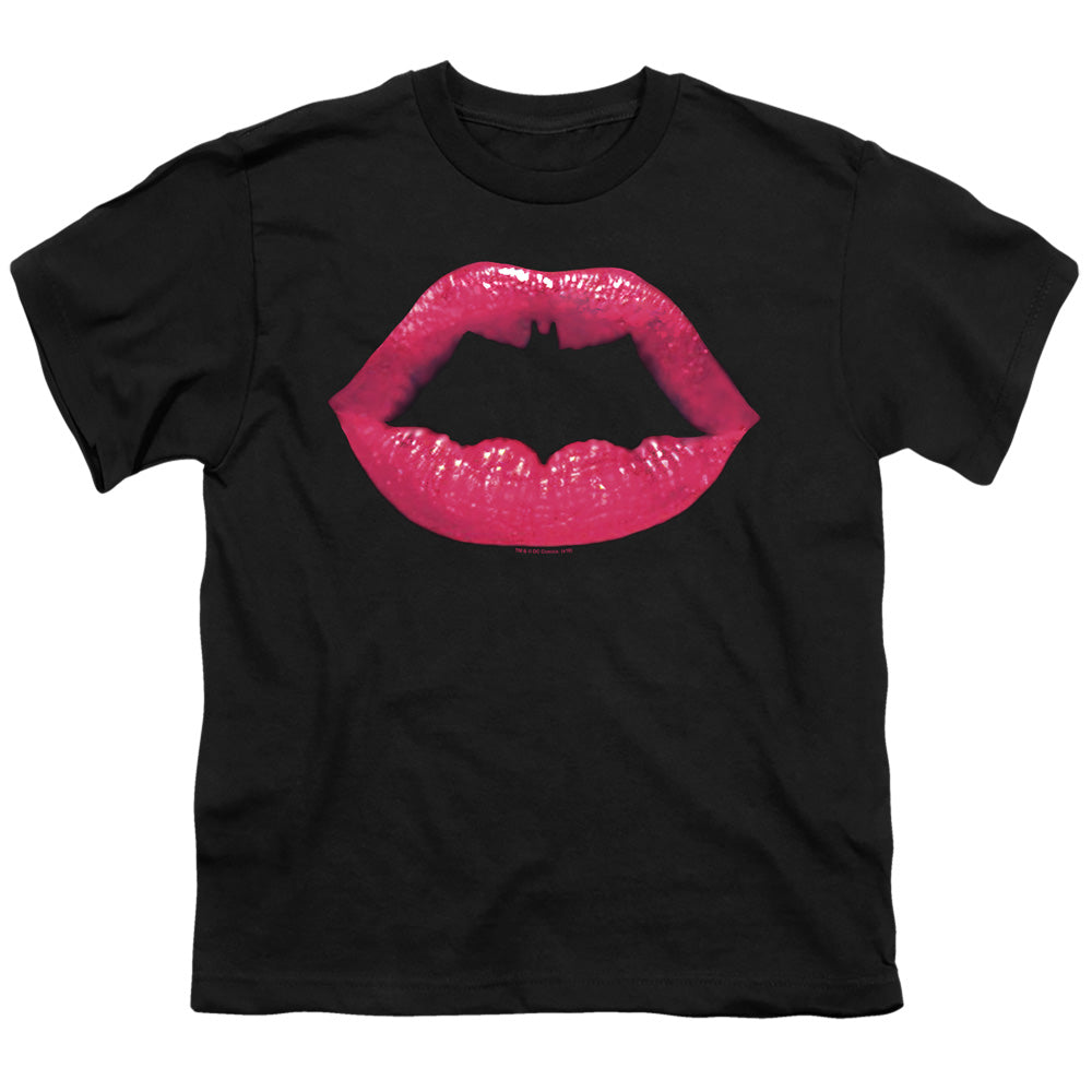 Batman Bat Kiss Kids Youth T Shirt Black
