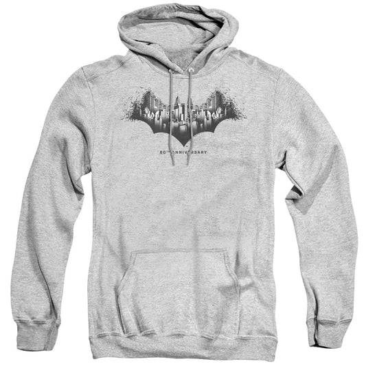 Batman Gotham Shield Mens Hoodie Athletic Heather