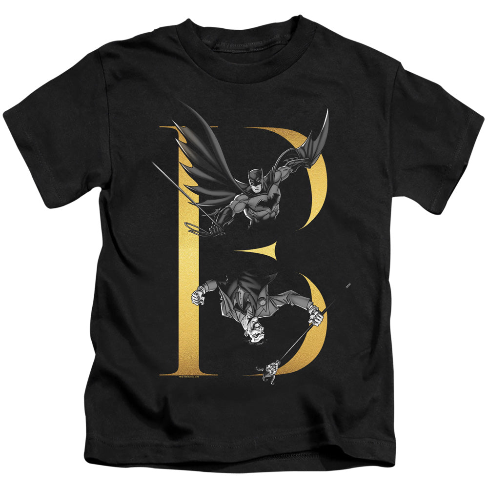 Batman B Juvenile Kids Youth T Shirt Black
