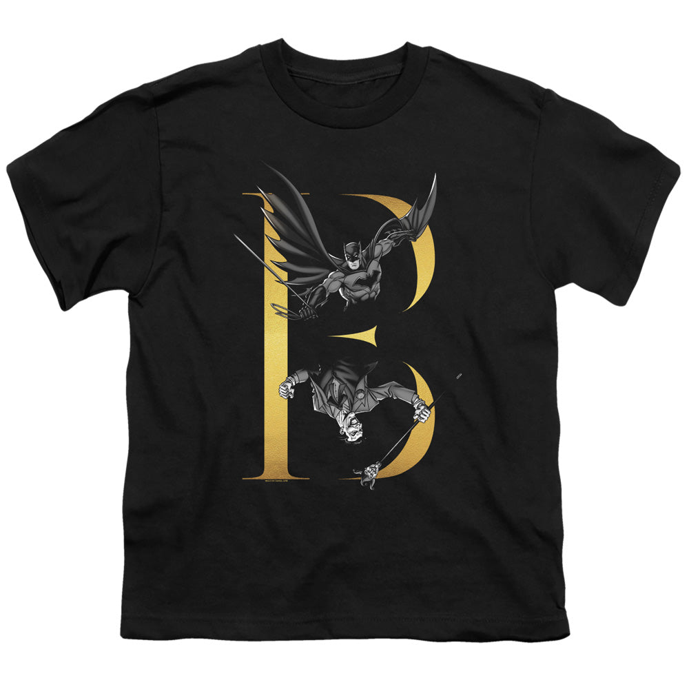 Batman B Kids Youth T Shirt Black