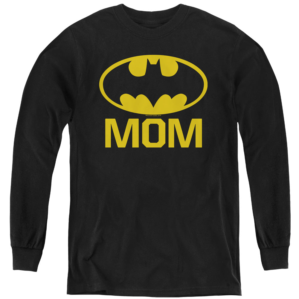 Batman Bat Mom Long Sleeve Kids Youth T Shirt Black Style001