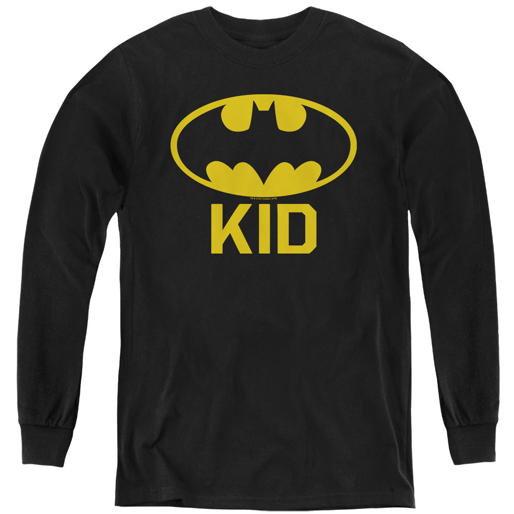 Batman Bat Kid Long Sleeve Kids Youth T Shirt Black