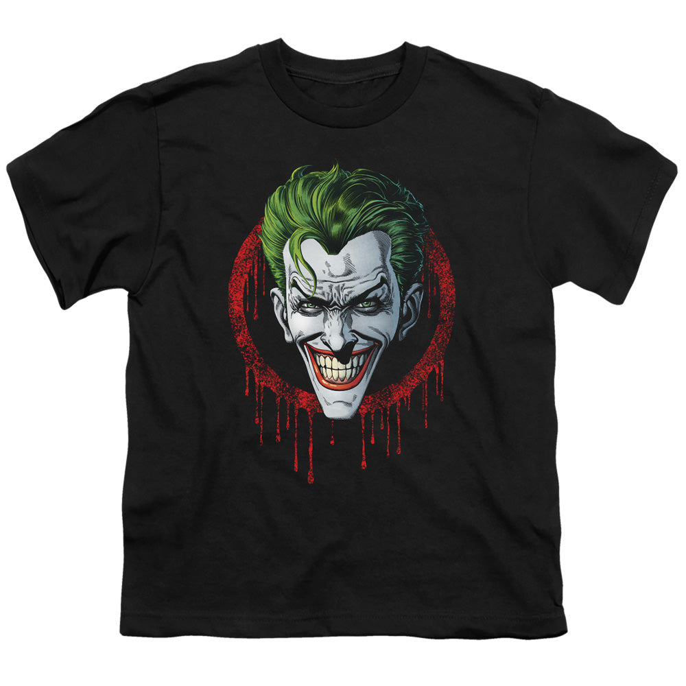Batman Joker Drip Kids Youth T Shirt Black