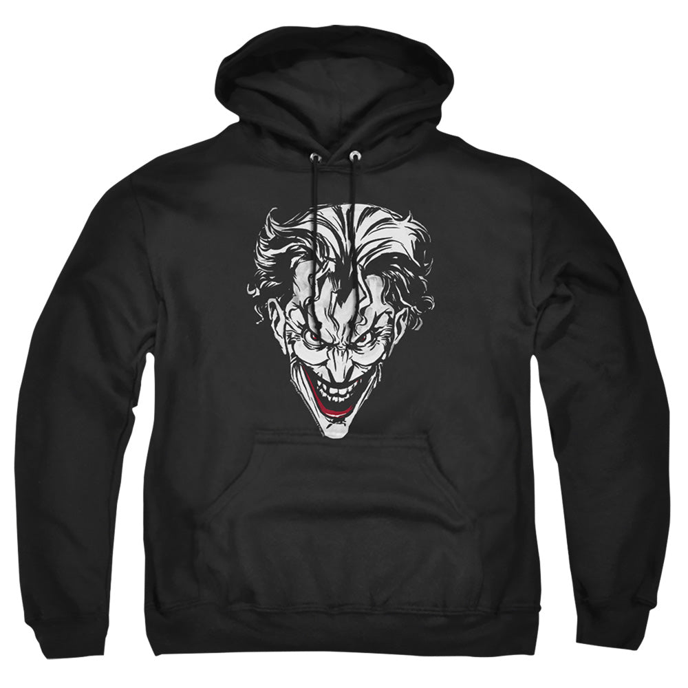 Batman Joker Red On Black Mens Hoodie Black