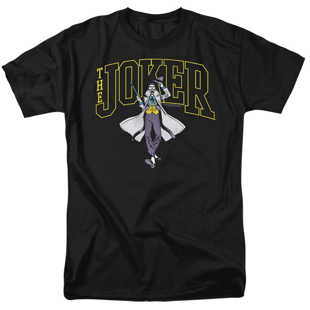 Batman Joker Varsity On Black Mens T Shirt Black Style001