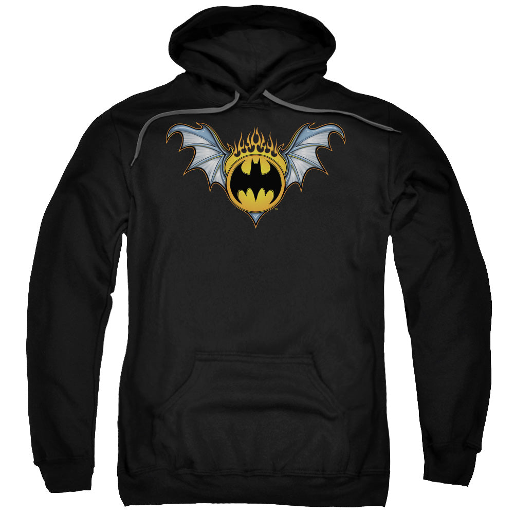 Batman Bat Wings Logo Mens Hoodie Black