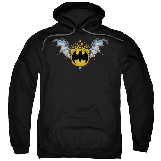 Batman Bat Wings Logo Mens Hoodie Black