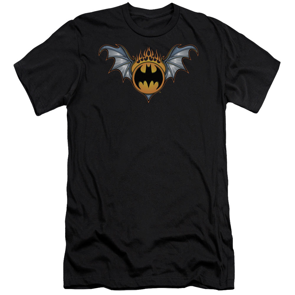 Batman Bat Wings Logo Premium Bella Canvas Slim Fit Mens T Shirt Black