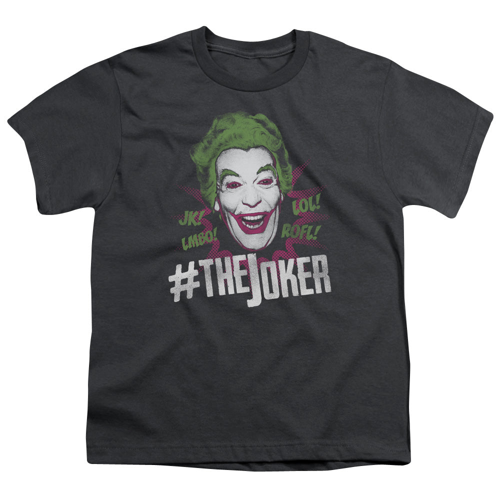 Batman Classic Tv #joker Kids Youth T Shirt Charcoal