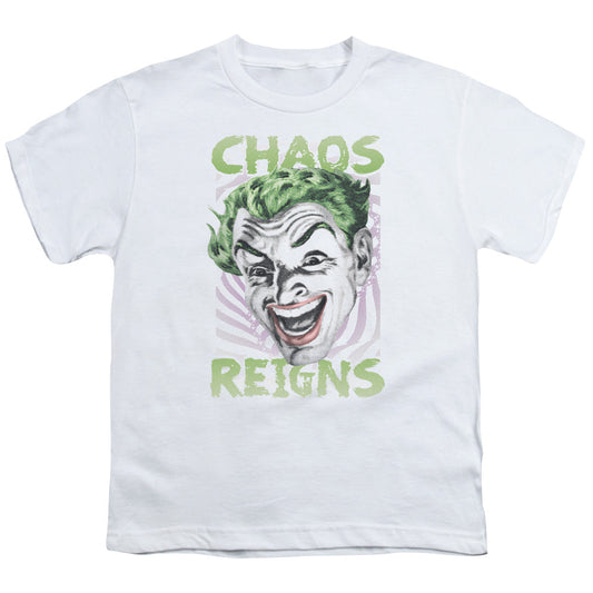 Batman Classic Tv Chaos Reigns Kids Youth T Shirt White