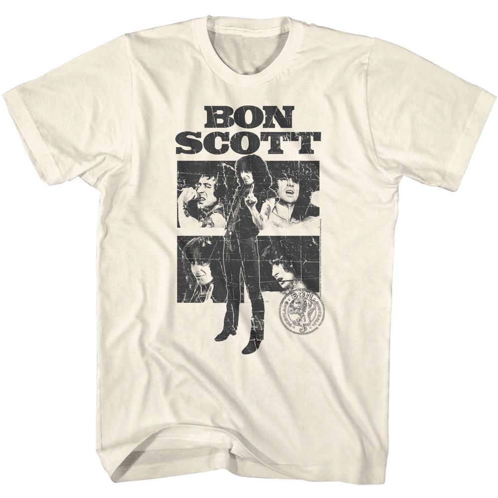 Bon Scott - Collage - Short Sleeve - Adult - T-Shirt